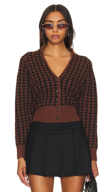 ASTR the Label Ruby Cardigan in Cognac - ASTR the Label Ruby Cardigan en Cognac - ASTR the Label 红宝石开衫，干邑白兰地色 - ASTR the Label Ruby Cardigan in Cognac - ASTR 더 라벨 루비 카디건 코냑 소재 - ASTR l'etichetta Ruby Cardigan in cognac