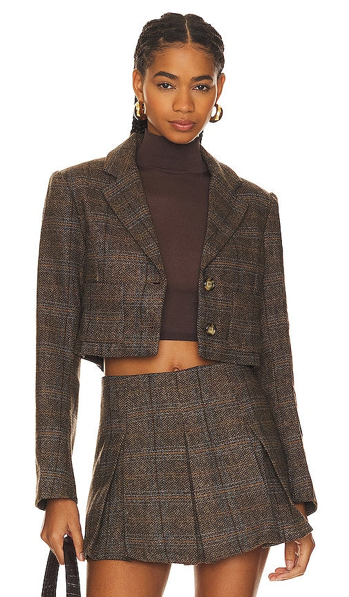 ASTR the Label Siarah Jacket in Brown - Veste Siarah ASTR the Label en marron - ASTR the Label Siarah 棕色夹克 - ASTR the Label Siarah Jacke in Braun - ASTR the Label 시아라 재킷 브라운 색상 - ASTR la giacca Siarah dell'etichetta in marrone