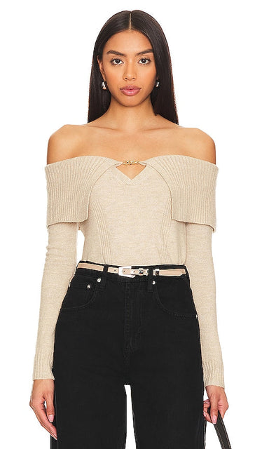 ASTR the Label Zella Sweater in Tan - ASTR the Label Zella Pull en beige - ASTR the Label Zella 黄褐色毛衣 - ASTR the Label Zella Pullover in Hellbraun - ASTR the Label Zella 스웨터, 탠 색상 - ASTR il maglione Zella Label in marrone chiaro