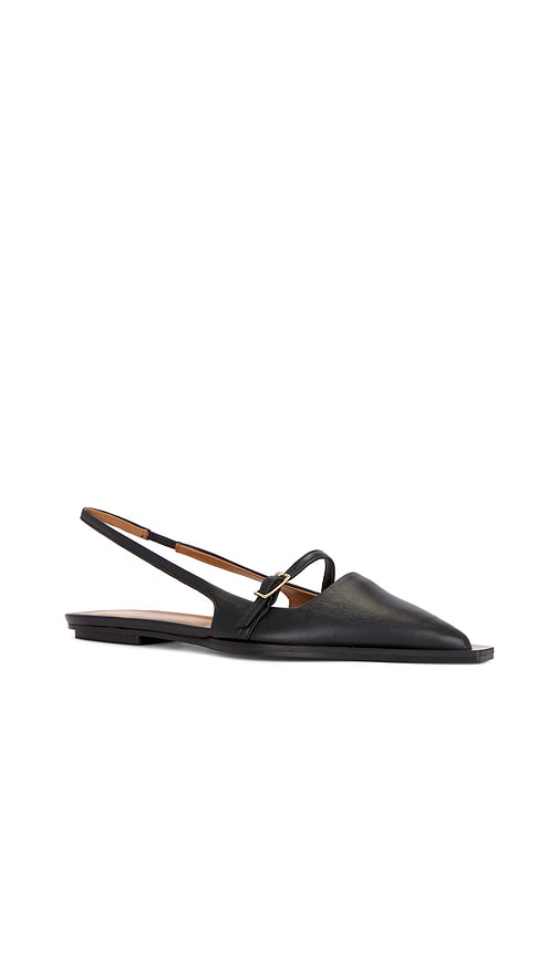 ATP Atelier Cortina Black Nappa Flats in Black