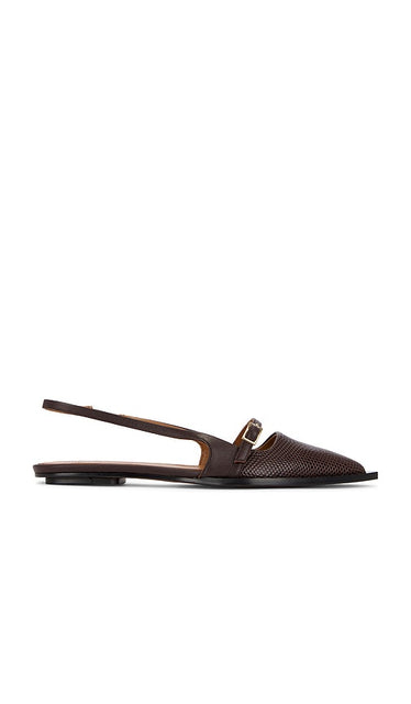 ATP Atelier Cortina Flat in Brown | Cannella Sling Back Flats for Women