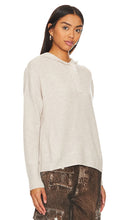 Autumn Cashmere Boxy Shaker Fringe Hoodie in Beige