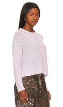 Autumn Cashmere Cropped Boxy Texture Crew Neck in Blush