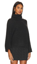 Autumn Cashmere Batwing Hi Lo Cowl Neck in Black