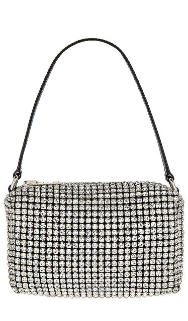 Alexander Wang Heiress Medium Pouch in Metallic Silver