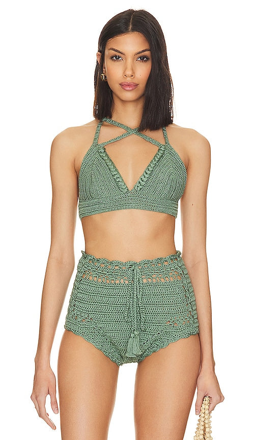 AYNI Chazca Bikini Top in Sage - Haut de bikini AYNI Chazca en sauge - AYNI Chazca 鼠尾草色比基尼上衣 - AYNI Chazca Bikinioberteil in Salbei - AYNI CHAZCA 비키니 탑 - Top bikini AYNI Chazca color salvia