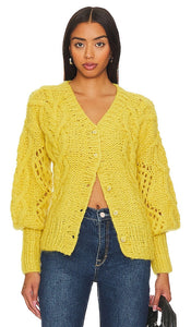 AYNI Sonqollay Cardigan in Lemon - Cardigan AYNI Sonqollay en citron - AYNI Sonqollay 柠檬色开衫 - AYNI Sonqollay Cardigan in Zitrone - AYNI Sonqollay 가디건 - Cardigan AYNI Sonqollay color limone