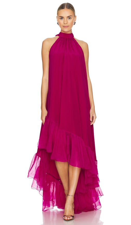 Azeeza Lucas Gown in Fuchsia