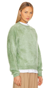 Aztech Mountain Marc Silk N Cashmere Crew in Sage