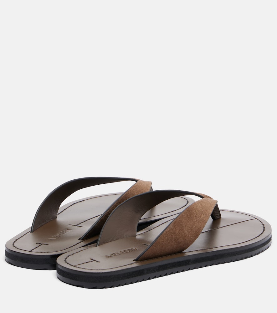 A.Emery Flora suede thong sandals