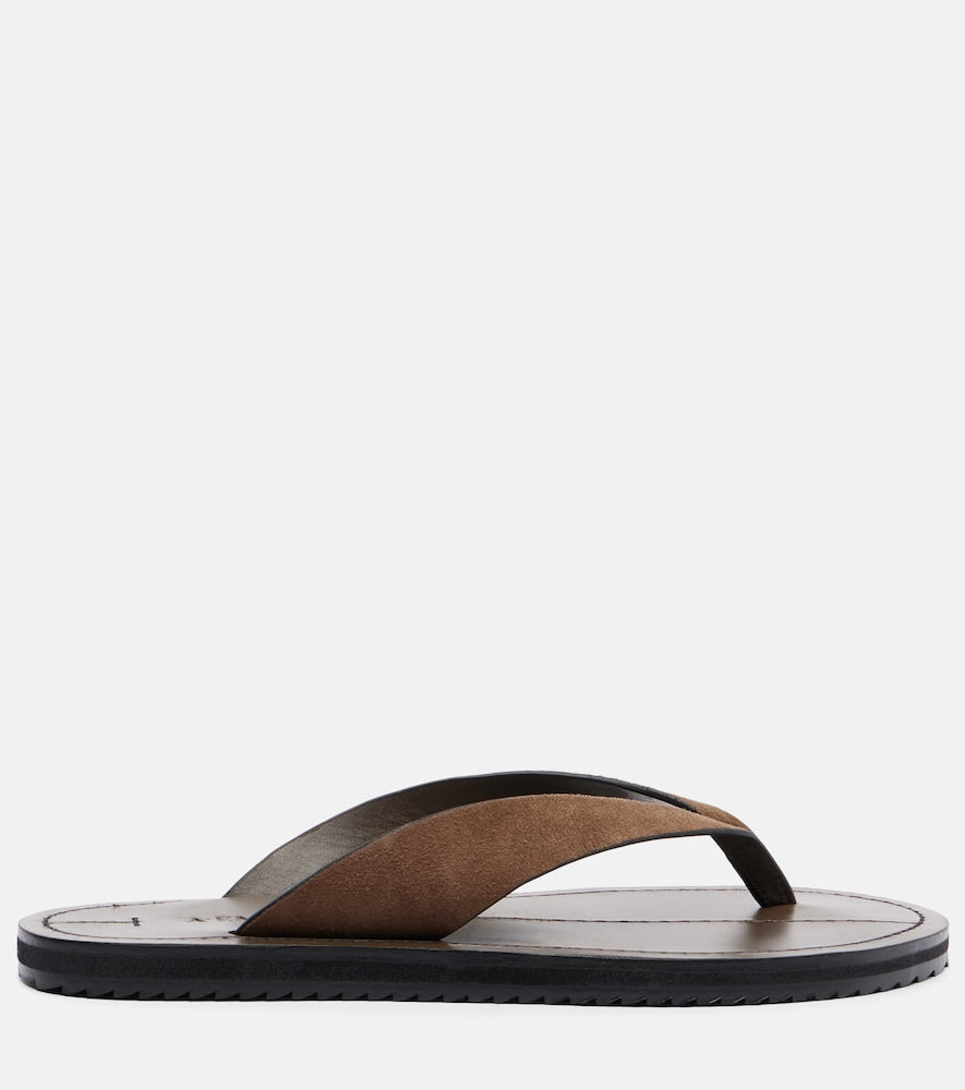 A.Emery Flora suede thong sandals