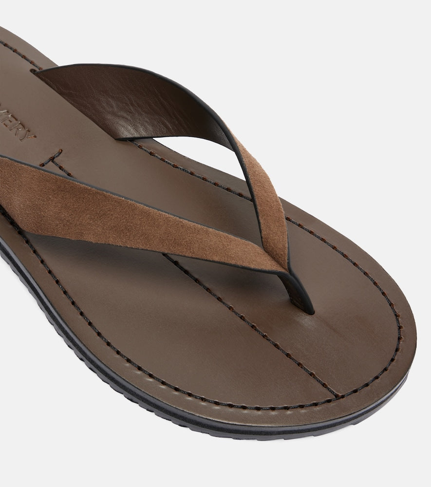 A.Emery Flora suede thong sandals