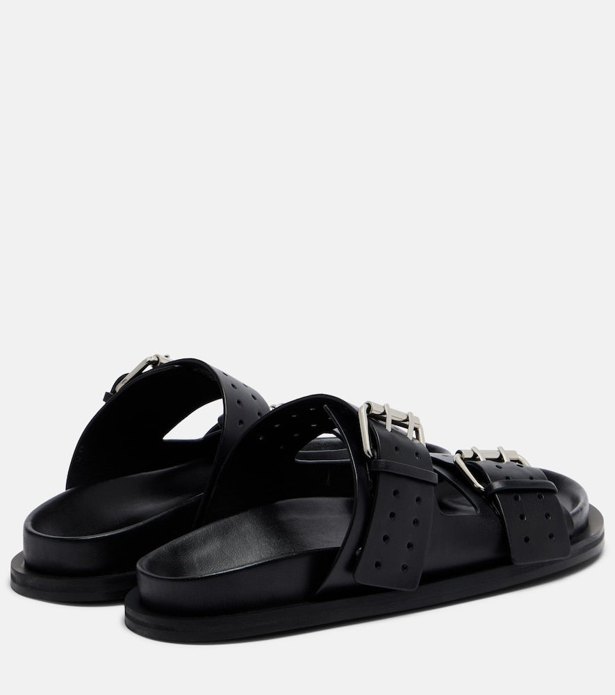 A.Emery Leon leather slides