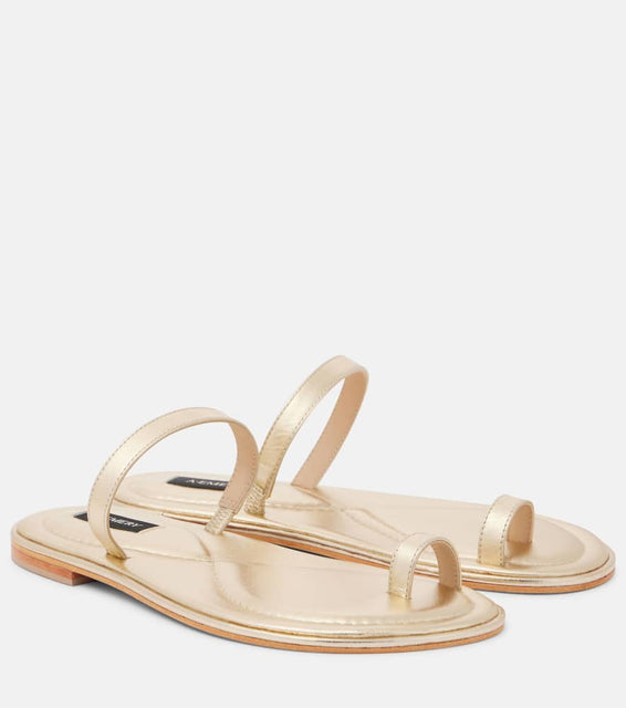 A.Emery Turi metallic leather sandals