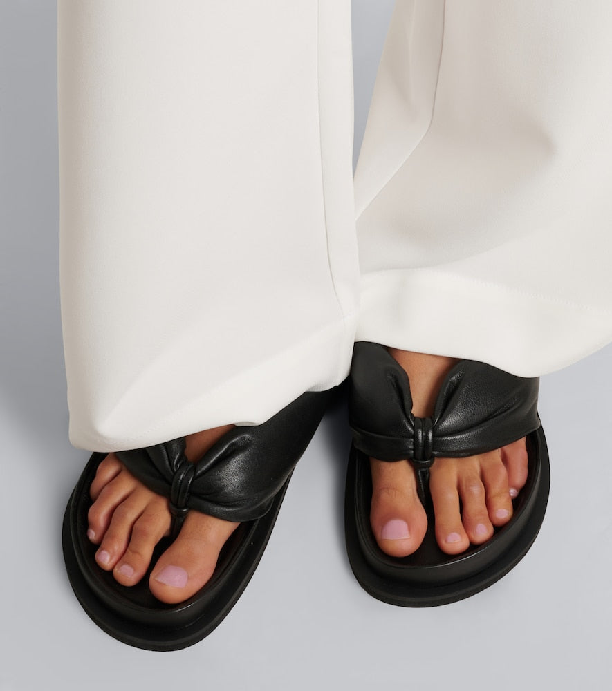 A.Emery Jervis leather thong sandals (Black) - Flat Sandals