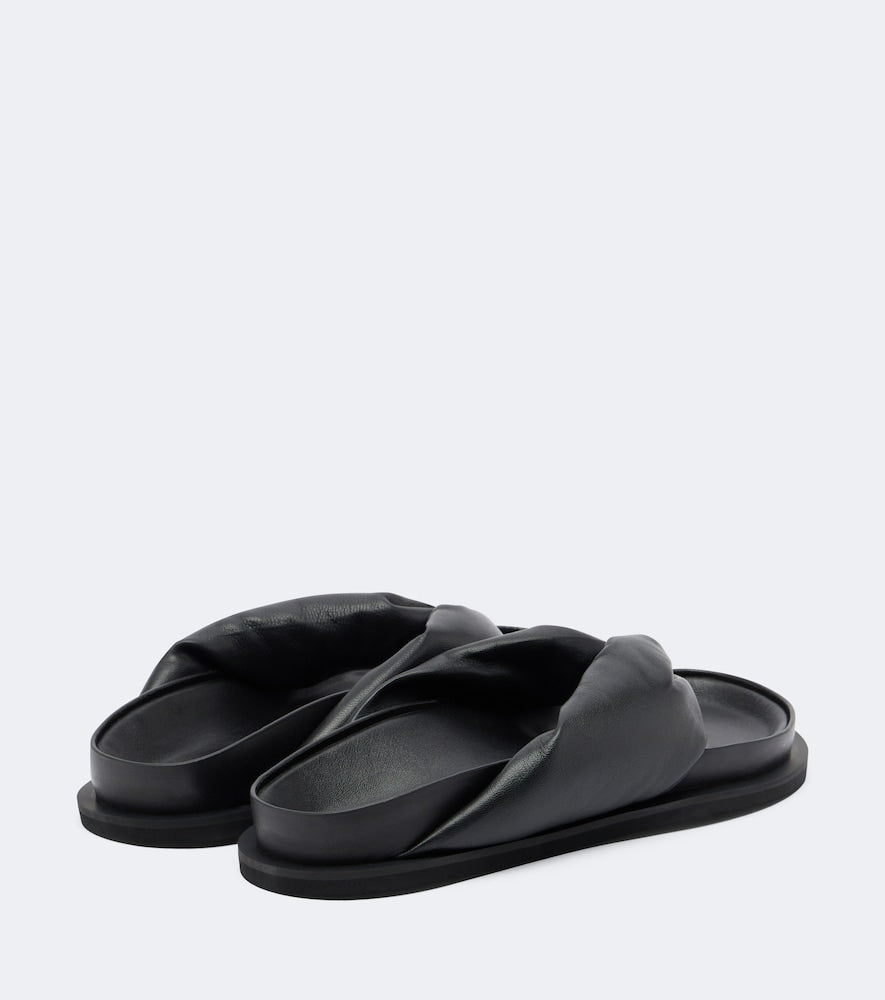 A.Emery Jervis leather thong sandals (Black) - Flat Sandals