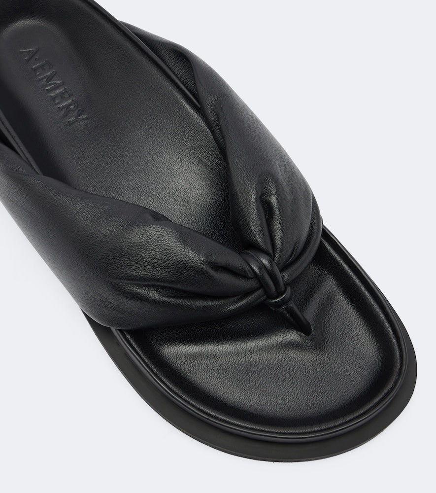 A.Emery Jervis leather thong sandals (Black) - Flat Sandals
