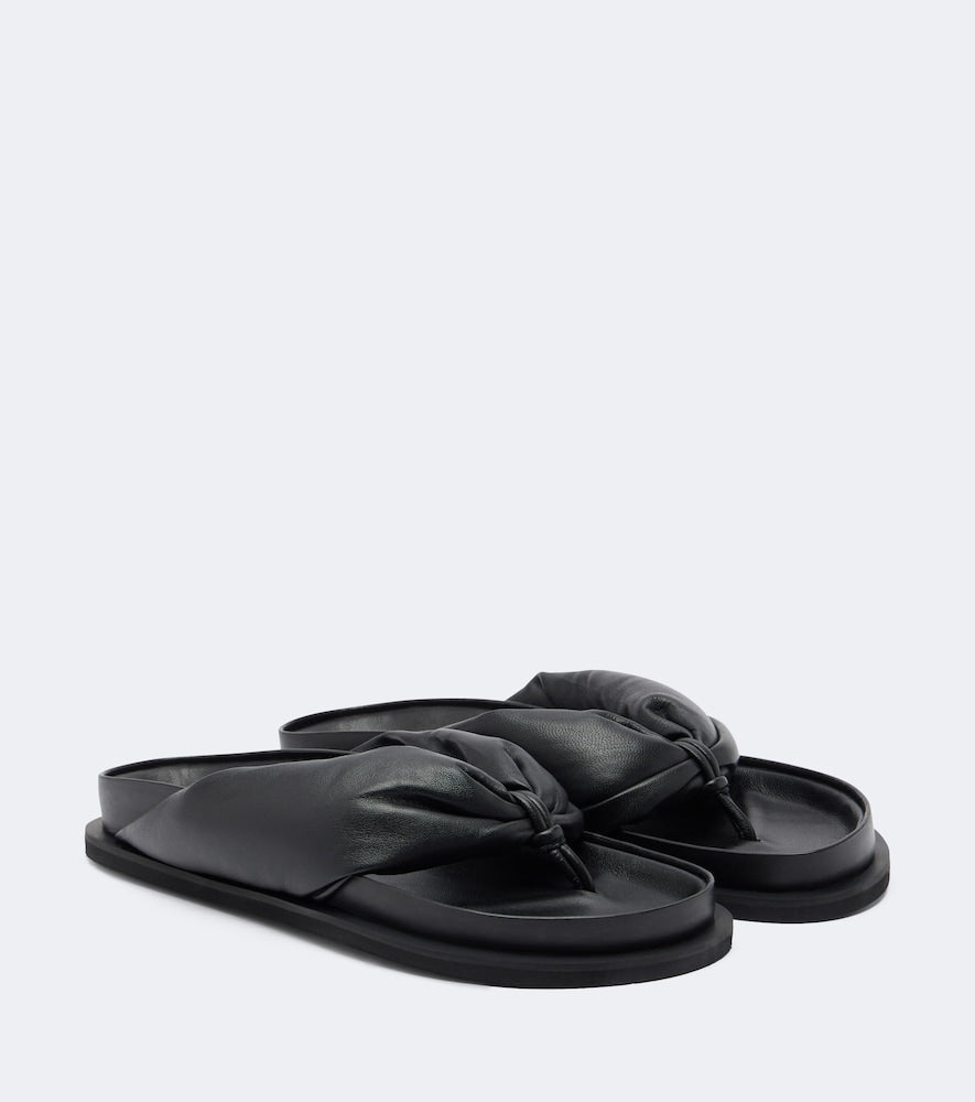 A.Emery Jervis leather thong sandals (Black) - Flat Sandals