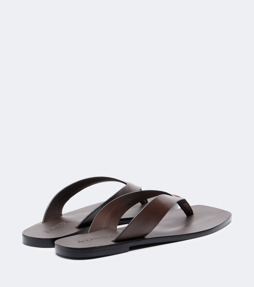 A.Emery Kinto leather thong sandals - Brown Flat Sandals