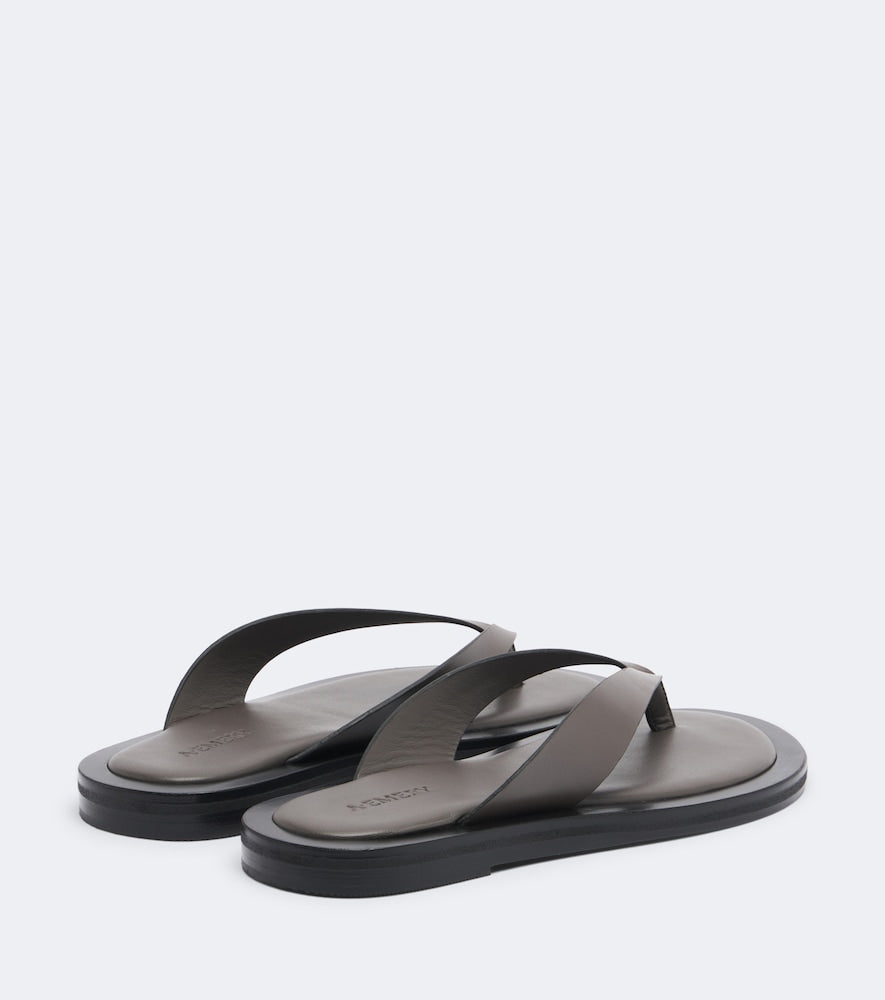 A.Emery Marcelle leather thong sandals in Grey - Flat Sandals