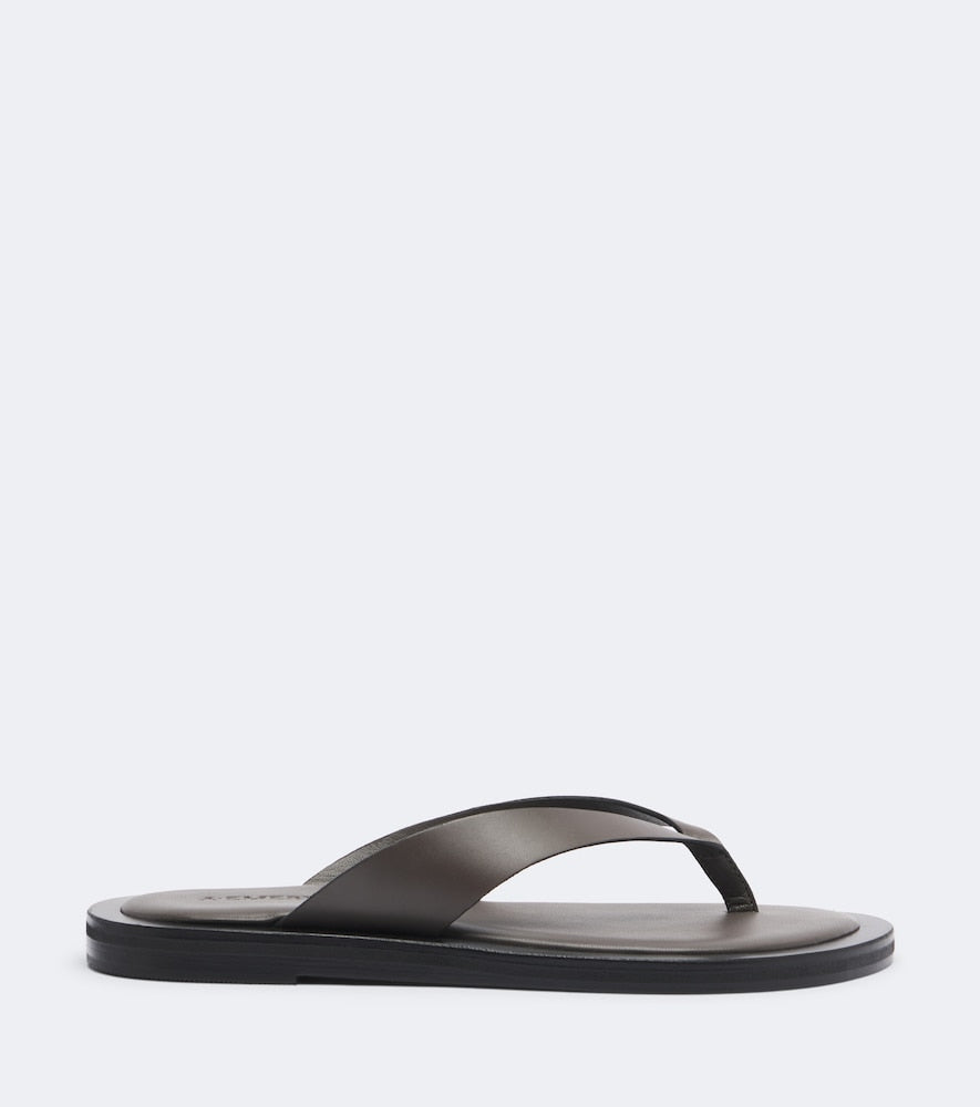 A.Emery Marcelle leather thong sandals in Grey - Flat Sandals