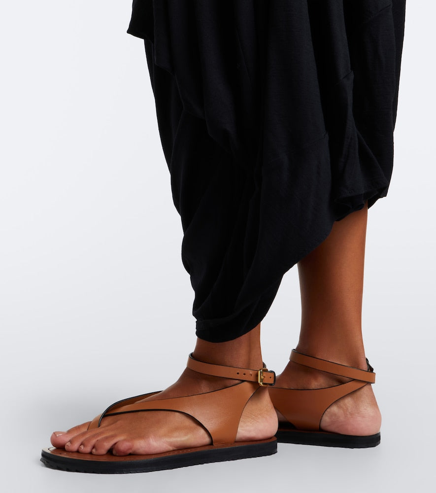 A.Emery Millar leather sandals in Brown - Flat Sandals