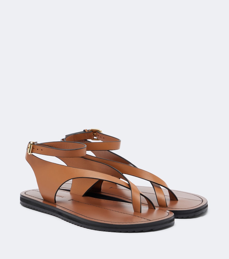 A.Emery Millar leather sandals in Brown - Flat Sandals