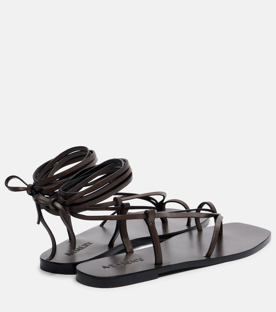 Brown A.Emery Nolan leather thong sandals - Flat Sandals