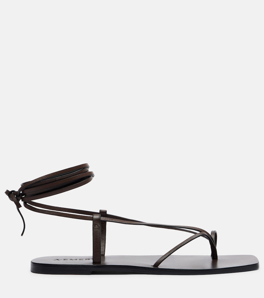 Brown A.Emery Nolan leather thong sandals - Flat Sandals