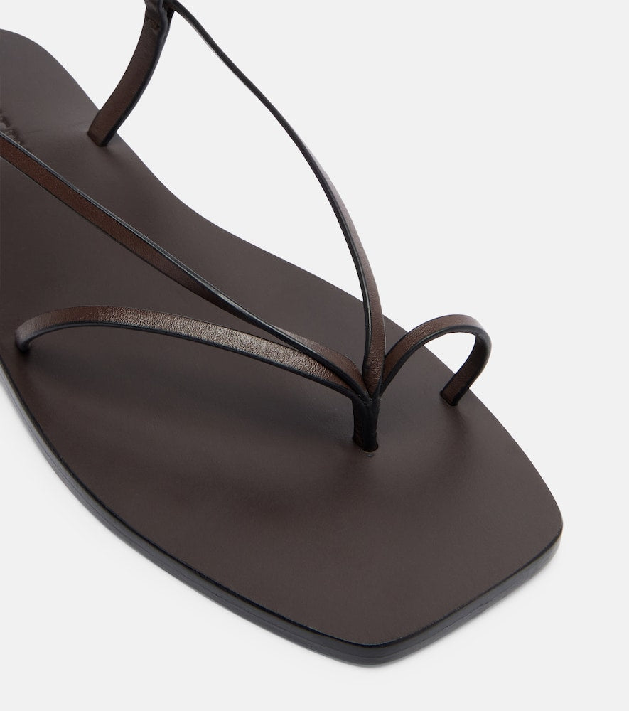 Brown A.Emery Nolan leather thong sandals - Flat Sandals