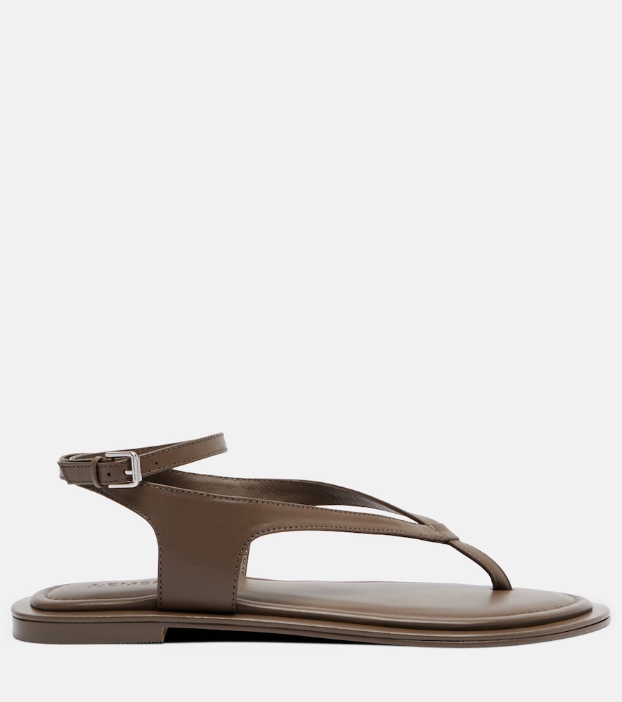 Brown A.Emery Sabine leather thong sandals - Flat Sandals