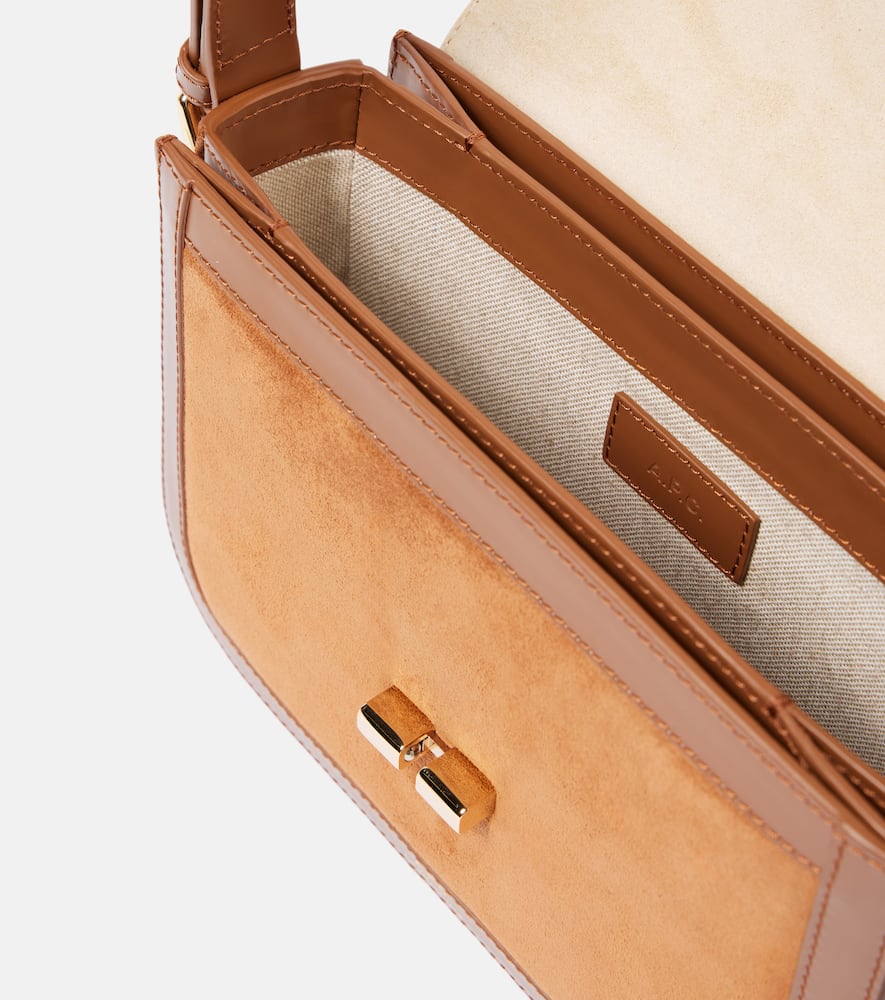 A.P.C. Grace Small leather and suede bag