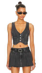 Abrand Chloe Vest in Black