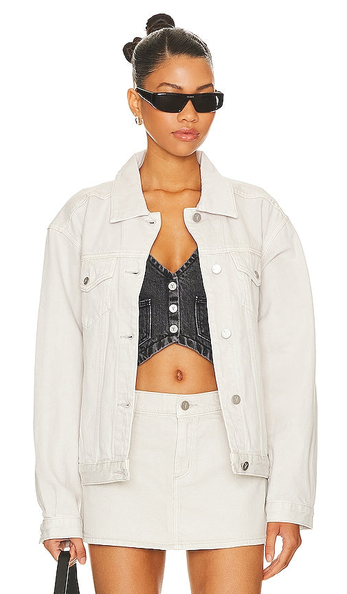 Abrand Slouch Jacket in Cream - Veste ample Abrand en crème - Abrand 奶油色休闲夹克 - Abrand Slouch Jacke in Creme - Abrand 슬라우치 자켓 - Giacca morbida Abrand color crema