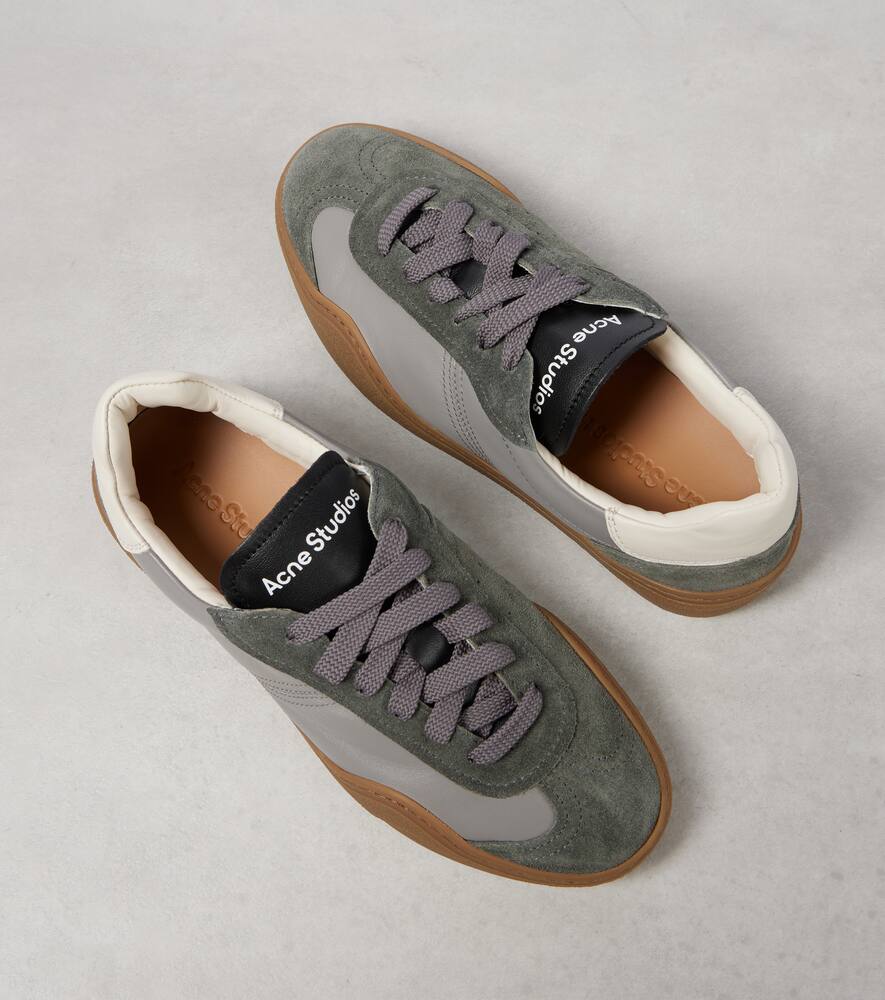 Acne Studios Bars suede and leather sneakers