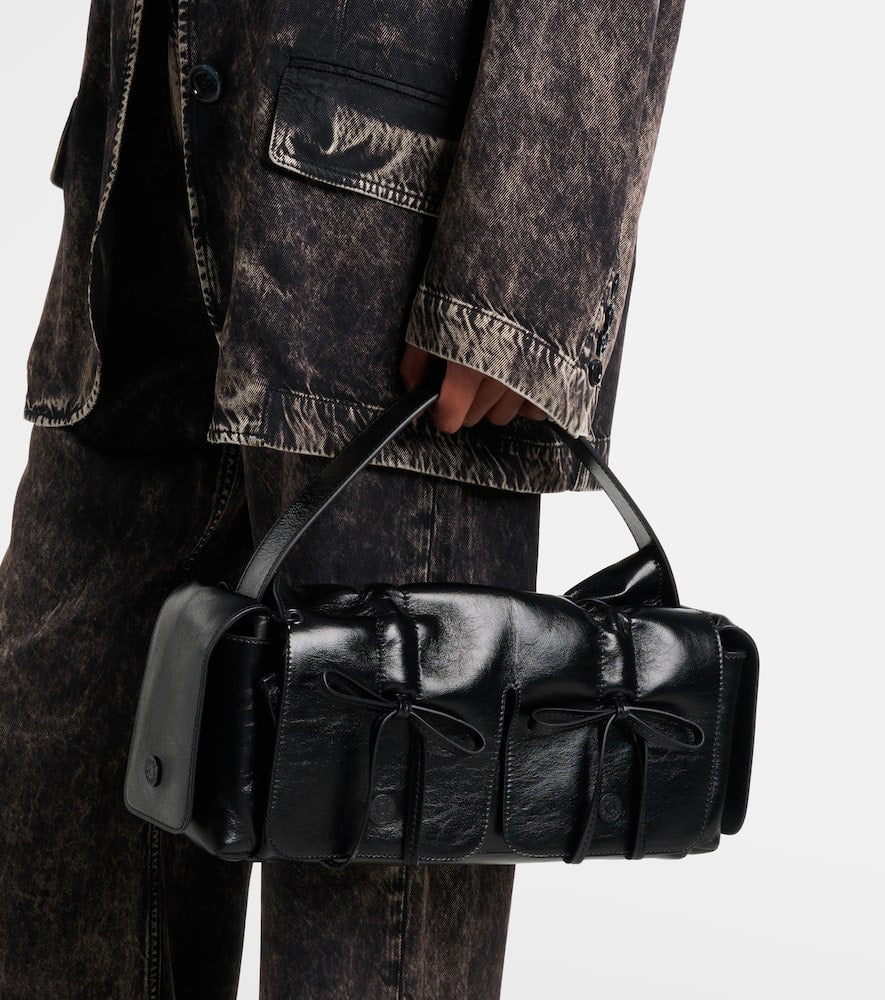 Acne Studios Bow-detail leather tote bag