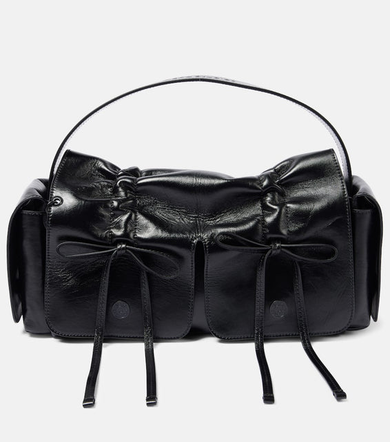 Acne Studios Bow-detail leather tote bag. Shop Acne Studios Top-Handle Bags for women now.