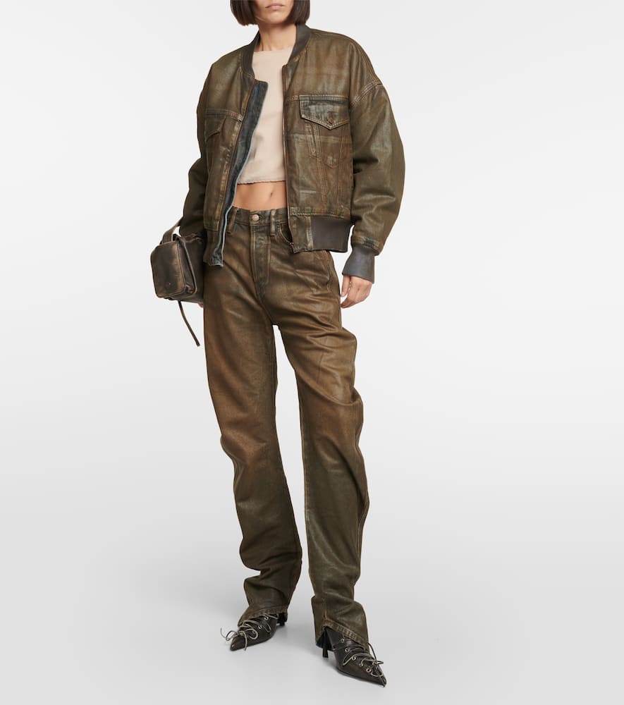 Acne Studios Coated denim bomber jacket