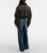 Acne Studios Cropped faux fur-trimmed bomber jacket