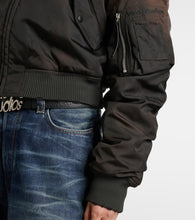 Acne Studios Cropped faux fur-trimmed bomber jacket