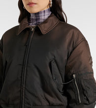 Acne Studios Cropped faux fur-trimmed bomber jacket