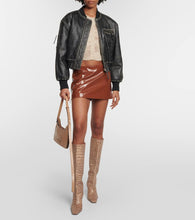 Acne Studios Cropped leather bomber jacket