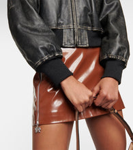 Acne Studios Cropped leather bomber jacket