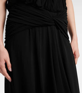 Acne Studios Draped ruched cr√É¬™pe jersey midi dress