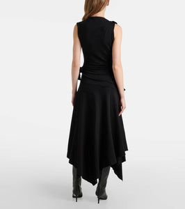 Acne Studios Enouk asymmetric draped midi dress