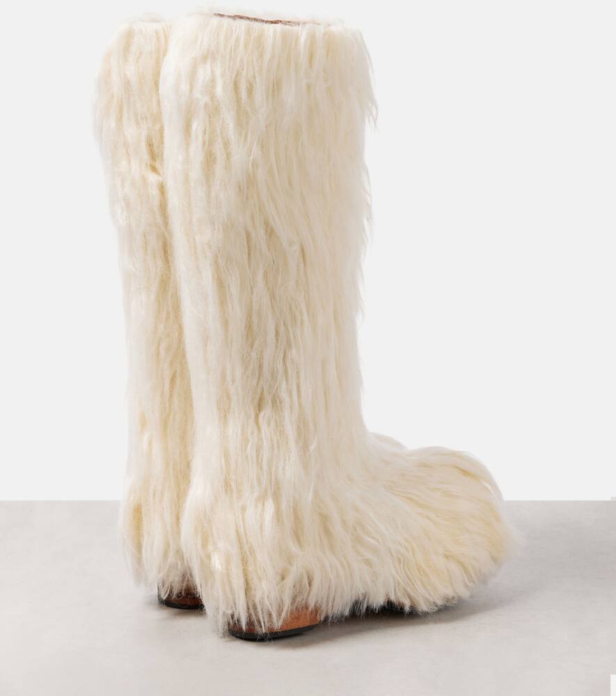 Acne Studios Faux fur knee-high boots