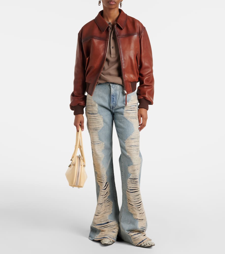 Acne Studios Leather bomber jacket