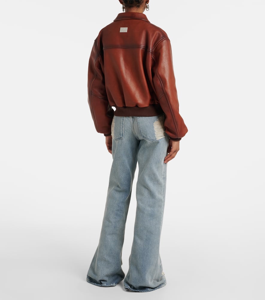 Acne Studios Leather bomber jacket