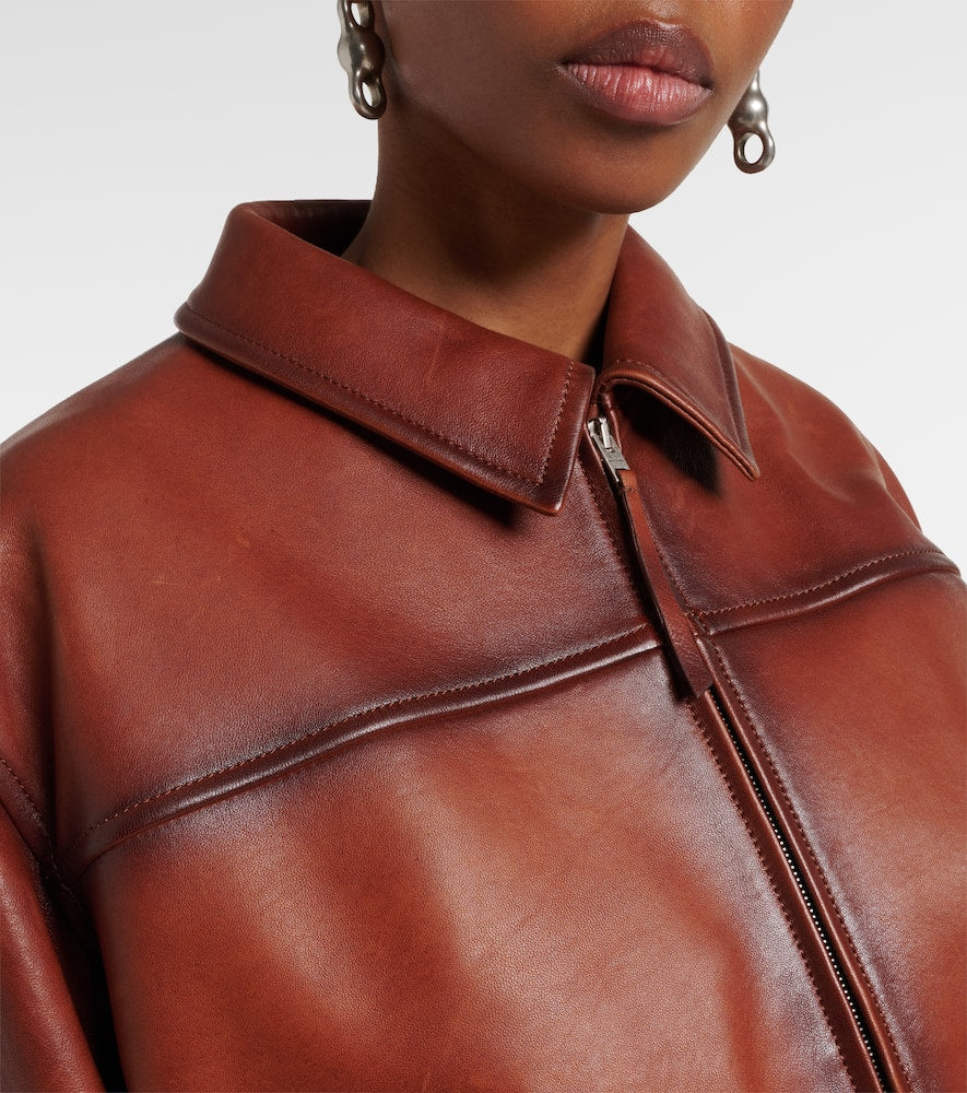 Acne Studios Leather bomber jacket