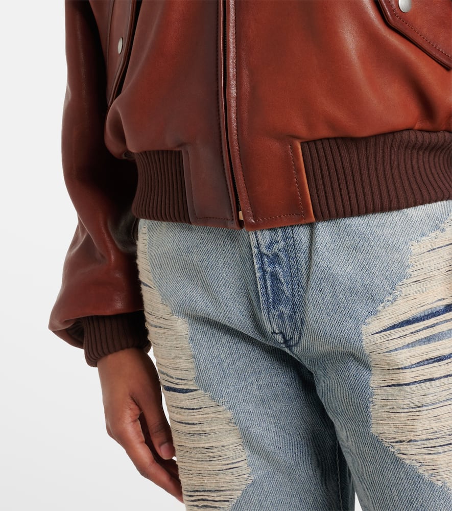 Acne Studios Leather bomber jacket